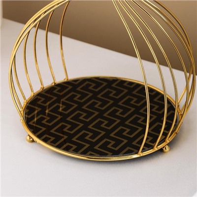 Подставка под десерты «Шатёр», d=25 см, круглая, цвет металла золотой