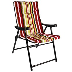 Кресло туристическое с подлокотниками 54х60х91 см, до 100 кг, цвет красный