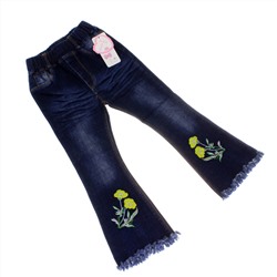 Рост 114-122. Стильные детские джинсы Yellow_Rose цвета темного индиго.
