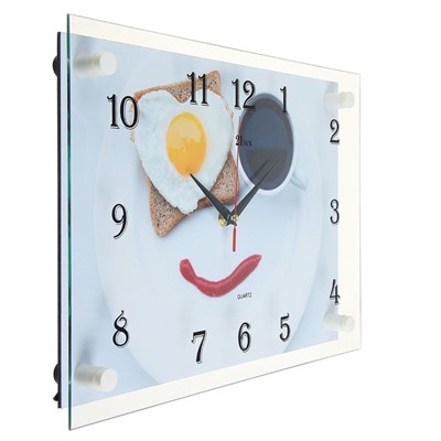 Часы настенные, серия: Кухня, "Завтрак", 25х35  см, микс