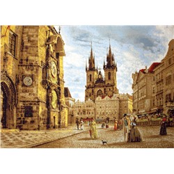 Прага Староместская площадь- гобеленовый купон