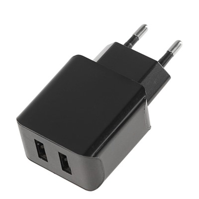 Сетевое зарядное устройство Mediagadget, 2 USB, 2.1 A, черное