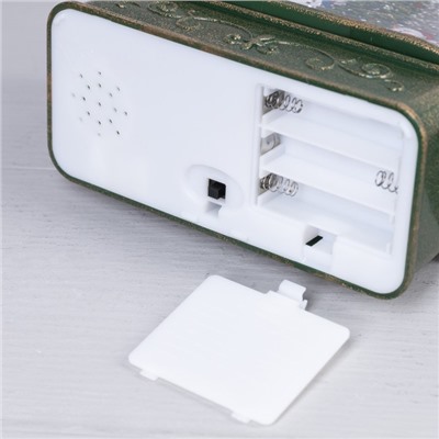 Светодиодная фигура «Ёлка с Дедом Морозом» 23 × 29 × 9.5 см, пластик, батарейки ААх3 (не в комплекте), USB, свечение тёплое белое