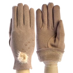 Трикотажные женские перчатки Пушок