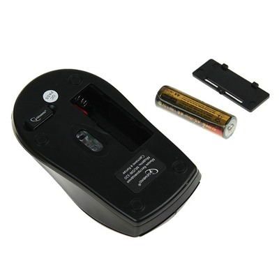 Мышь Gembird MUSW-320, беспроводная, оптическая, 1000 dpi, 2 кнопки, USB, черная