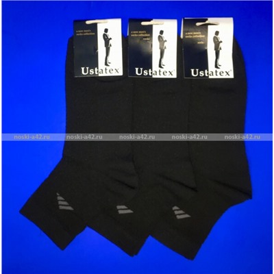 ЮстаТекс носки мужские укороченные спортивные 1с19 сетка черные 10 пар