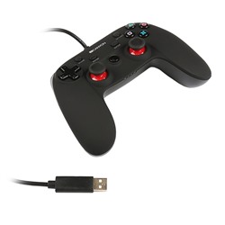 Геймпад Canyon CND-GP5, проводной, вибрация, для PS4, 22 кнопки, USB, черный