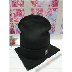 Комплект мужской: шапка на флисе и снуд (free size) арт. 763755
