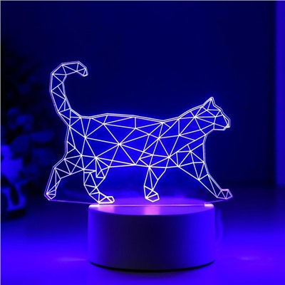 Светильник "Кот стоя" LED RGB от сети