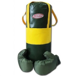 Belon Набор для бокса НБ-001-В Военный: груша цилиндр 50хd20см (тент) + перчатки
