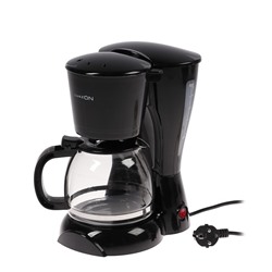 Кофеварка LuazON LKM-654, 900 Вт, кофейник 1.2 л, черный