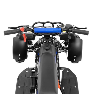 Квадроцикл бензиновый детский, двухтактный, 49 сс, мех. стартер, черно-синий, ММ-49
