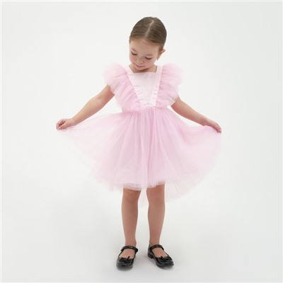 Платье нарядное детское KAFTAN, р. 28 (86-92 см), розовый