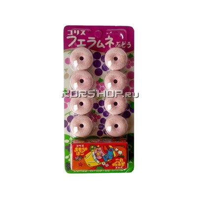Конфеты "Свистульки" со вкусом винограда и игрушкой-сюрпризом Coris, Япония 22 г
