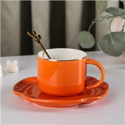 Кофейная пара «Ферреро», чашка 180 мл, блюдце d=14,5 см, цвет оранжевый