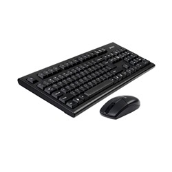 Комплект клавиатура и мышь A4 3100N, беспроводной, мембранный, 1000 dpi, USB черный