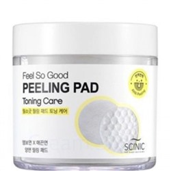 SCINIC Очищающие пилинг-спонжи с АНА кислотами для тонуса кожи Feel So Good Peeling Pad 70шт