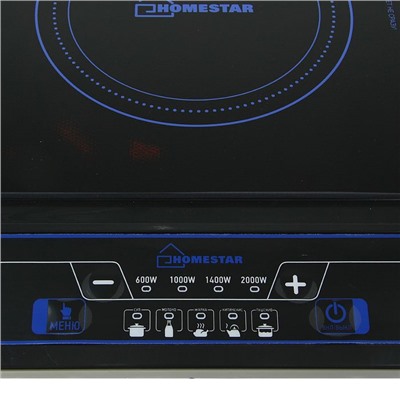 Плитка индукционная HOMESTAR HS-1101, 2000 Вт, 5 режимов, черная