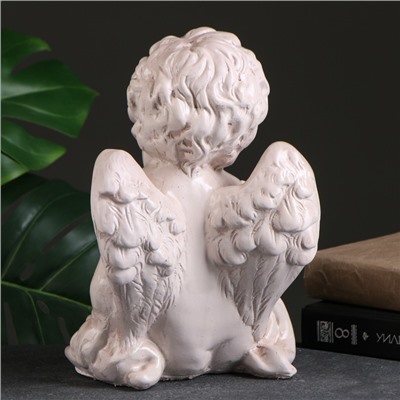 Подсвечник "Ангел сидя в руке" 26х21х30 см состаренный, для свечи d=6 см