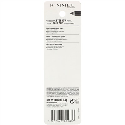 Rimmel London, Профессиональный карандаш для бровей, 002 светло-коричневый, 1,4 г