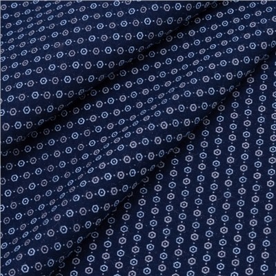 Ткань на отрез кулирка 2174-V3 Цепочка на синем