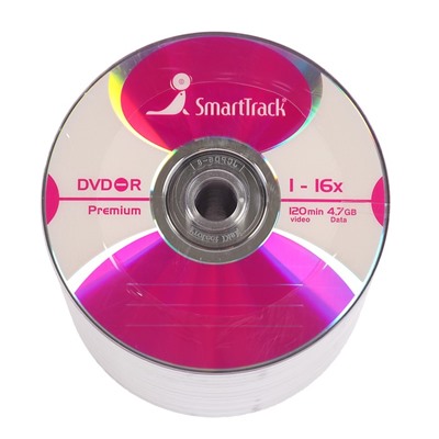 Диск DVD-R SmartTrack Neon, 16x, 4,7 Гб, спайка, 100 шт