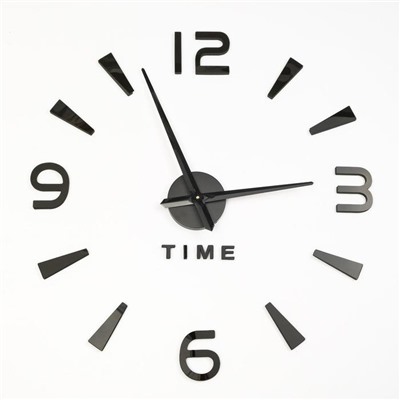 Часы-наклейка DIY "Кавалье", d=120 см, черные