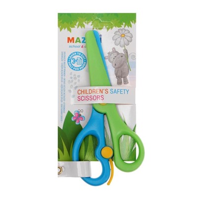 Ножницы детские 13,5 см, безопасные, пластиковые, с автоматическим механизмом, микс