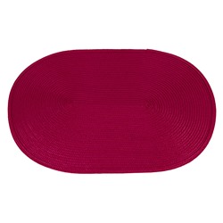 Набор 4-х салфеток 45*30 см "Красное плетение" PVC, плетеные, овал