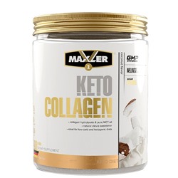 Коллаген гидролизованный и чистое масло со вкусом кокоса MCT Keto Collagen coconut Maxler 400 гр.