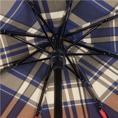 Зонт автоматический «Сдержанность», прорезиненная ручка, 3 сложения, 8 спиц, R = 48,5 см, цвет МИКС