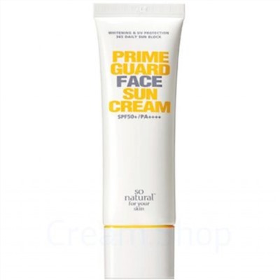 So Natural Солнцезащитный крем для лица Prime Guard Face Sun Cream SPF50+/PA++++ 50мл