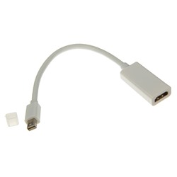 Переходник видео 5bites AP-015, mini DisplayPort(20pin)(m)-HDMI(f), 0.1 м, белый