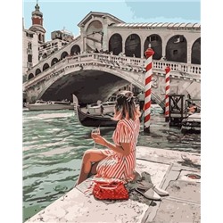 Картина по номерам 40х50 - Влюблённая в Венецию