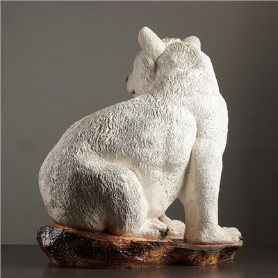 Фигура "Медведь сидя " белый, 40х50х56см