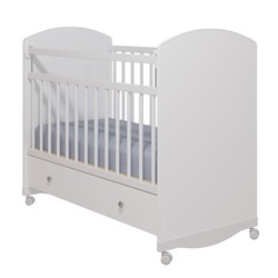Кровать детская «Колибри-Классик 3» с ящиком, цвет белый, решетки белые