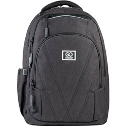 Рюкзак молодежный, GoPack 171, 45.5x32x12.5 см, эргономичная спинка, чёрный