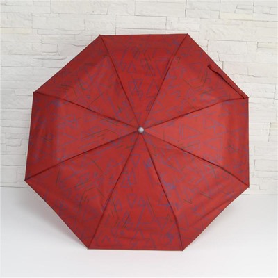 Зонт автоматический «Акцент», 3 сложения, 8 спиц, R = 49 см, цвет МИКС