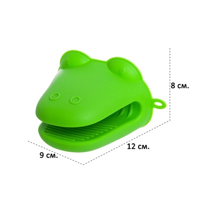 Прихватка - лягушка 9*12*8 см "Зеленая"