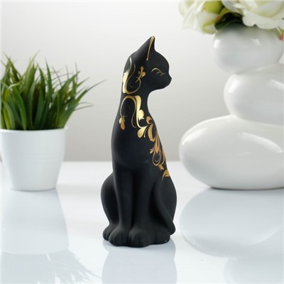 Фигура "Кошка ушастая" 7 × 8 × 19 см 088 черная