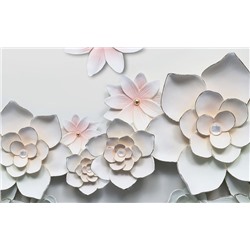 3D Фотообои «Керамические цветы»