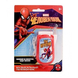 Телефончик SL-01174 Супергерой Человек-Паук, звук, свет, бат., микс