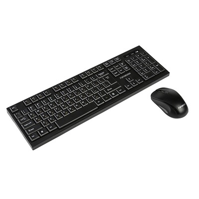 Комплект клавиатура и мышь "Гарнизон" GKS-110, беспроводной, мембранный, 1000dpi,USB,черный