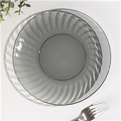 Тарелка обеденная Elica. Lava Grey, d=20 см, цвет серый