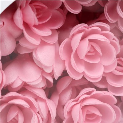 Вафельные розы малые, сложные, розовые, 70 шт