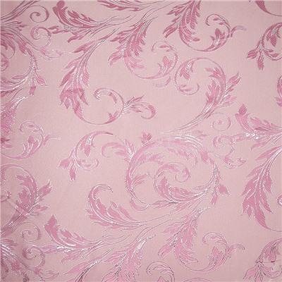 Портьерная ткань с люрексом 150 см на отрез Х7187 цвет 5 розовый вензель