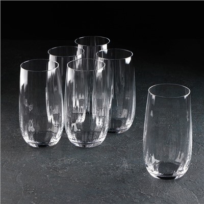 Набор стаканов для воды «Оптика», 490 мл, 6 шт