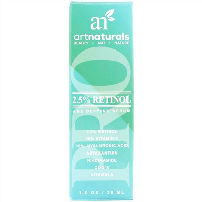 Artnaturals, Антивозрастная сыворотка с 2,5% ретинолом, 30 мл (1,0 жидк.унция)
