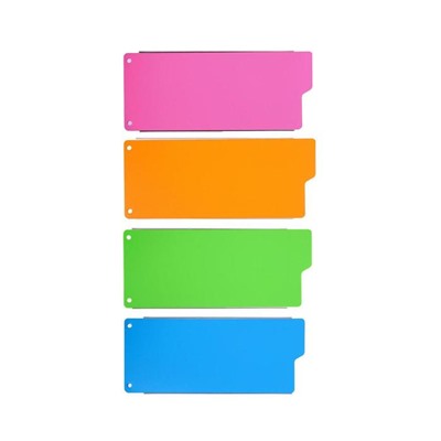Разделитель листов 240 х 100 мм, 12 листов, без индексации, "Office-2020", цветной, пластиковый