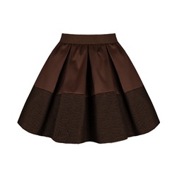 Школьная коричневая юбка для девочки 83375-ДШ20